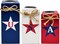 3 Patriotic Wooden Table Decorations 4th of July (Red Blue White)